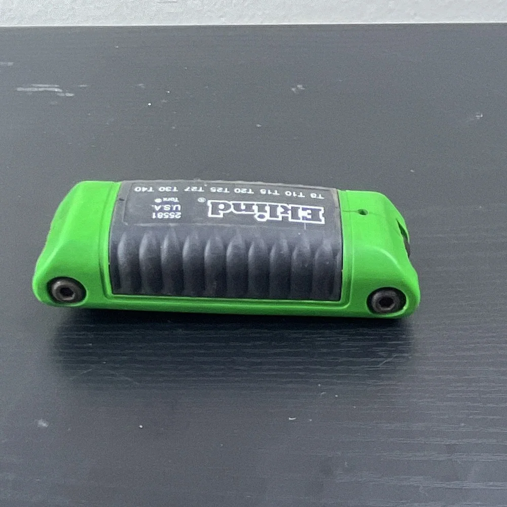 Eklind 25581 Folding Torx Key Set T8-T40 9 Piece Green Black Made in USA Tool